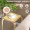 Costway Set of 4 Colorful Square Stools Stackable Wood Stools with Anti-slip Felt Mats